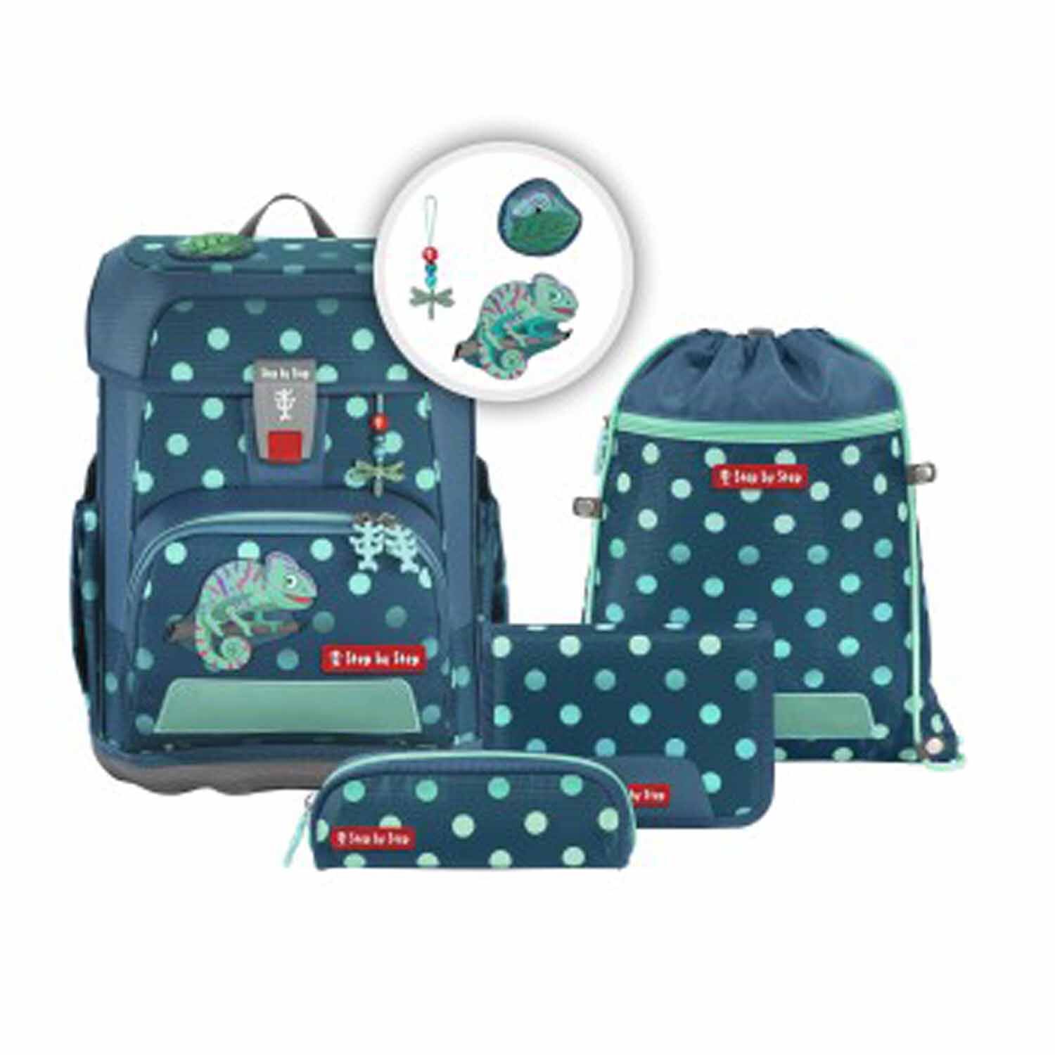 Step by Step CLOUD Schulranzen-Set, 5-teilig Chameleon Josy