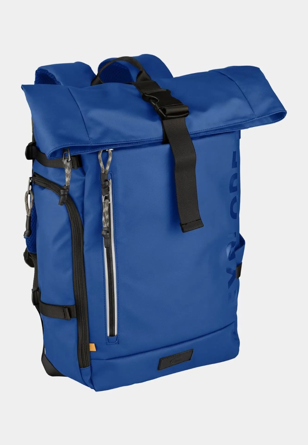 Camel Active Explore Rolltop Rucksack aus recyceltem Nylon, blau