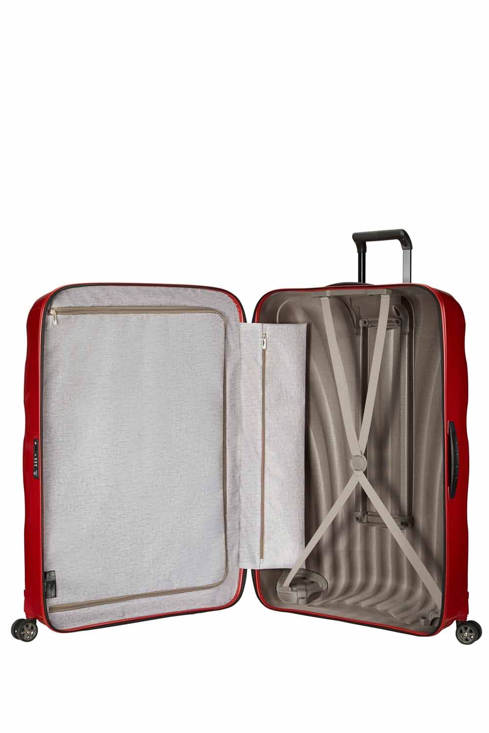 Samsonite C-Lite Trolley mit 4 Rollen 86cm + GRATIS HOTELGUTSCHEIN Chili Red