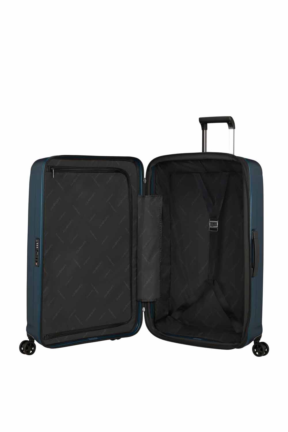Samsonite Nuon Trolley mit 4 Rollen erweiterbar 69cm + GRATIS HOTELGUTSCHEIN Matt Petrol Blue