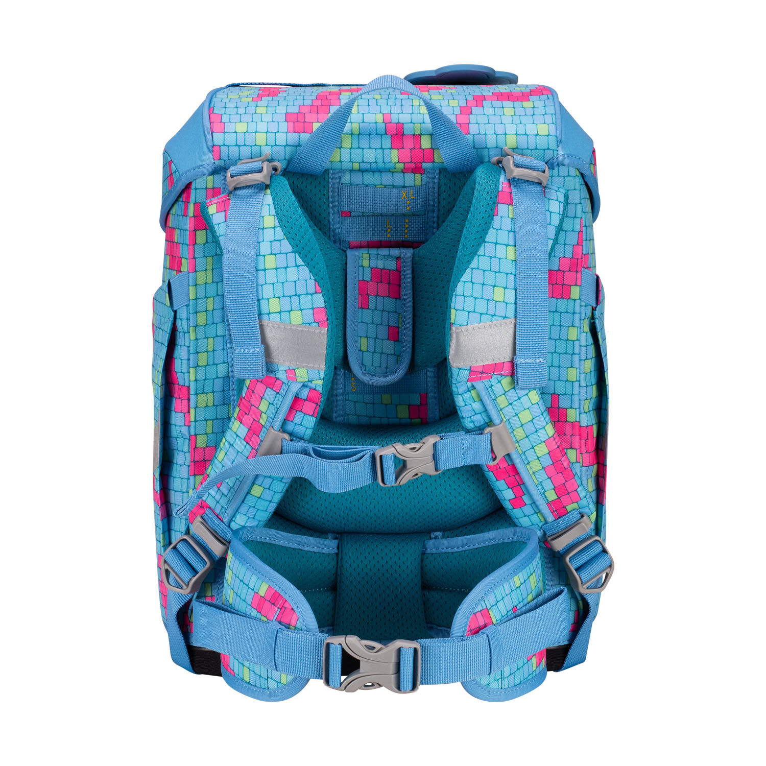 DerDieDas ErgoFlex Tiny Schulrucksack 5-teiliges Set Happy Pixel