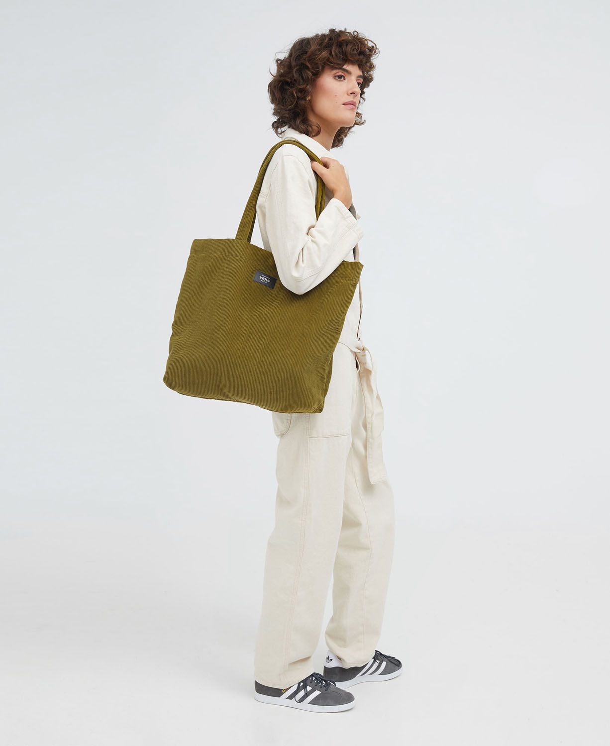 Wouf Corduroy Collection Tote Bag Olive