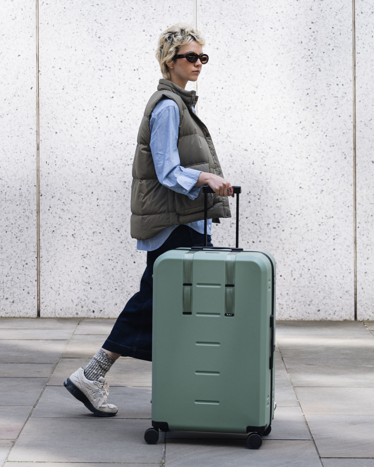 D_b_ Ramverk Check-in Luggage Large Green Ray