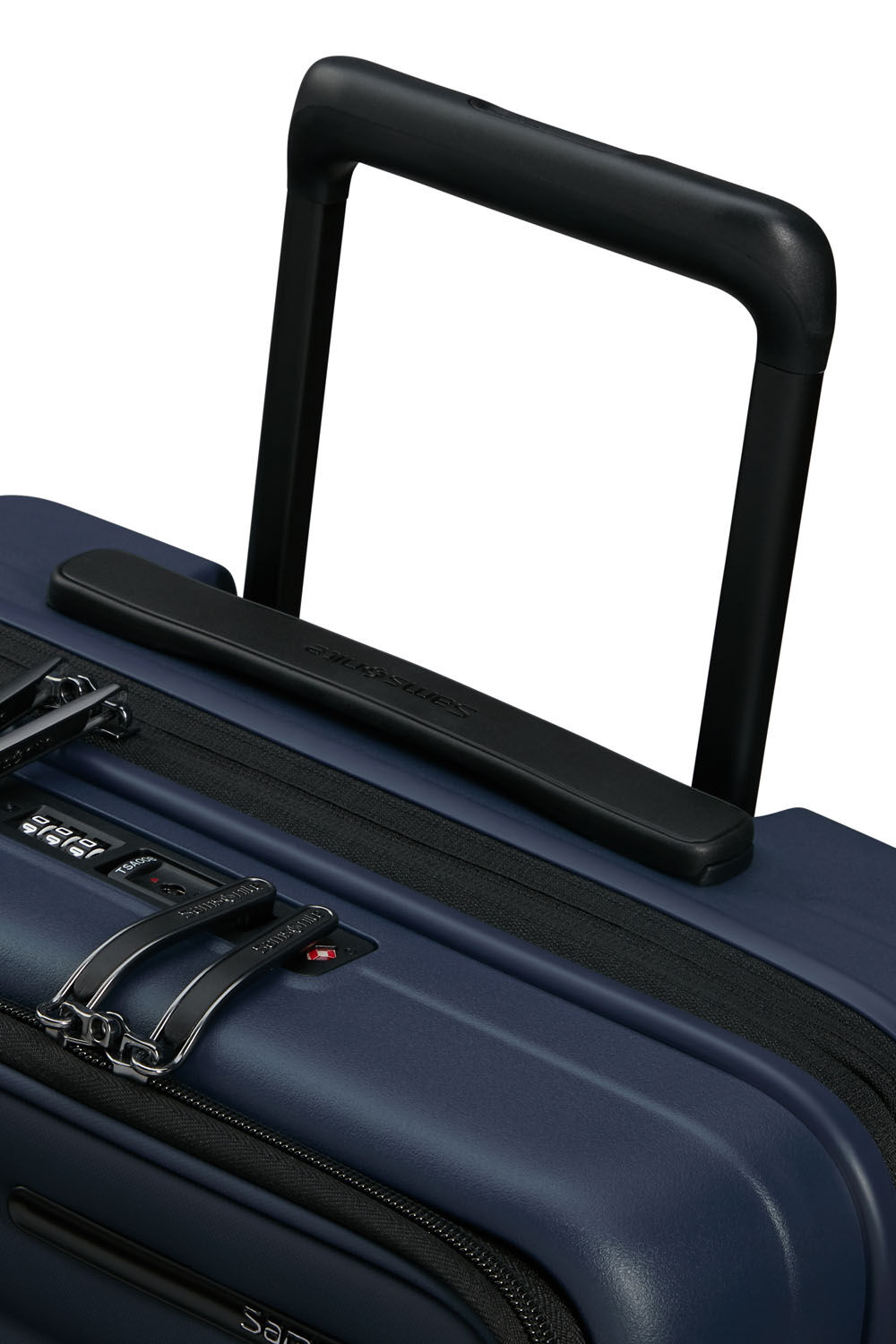 Samsonite Restackd EASY ACCESS Trolley mit 4 Rollen erweiterbar 55cm + GRATIS HOTELGUTSCHEIN Midnight