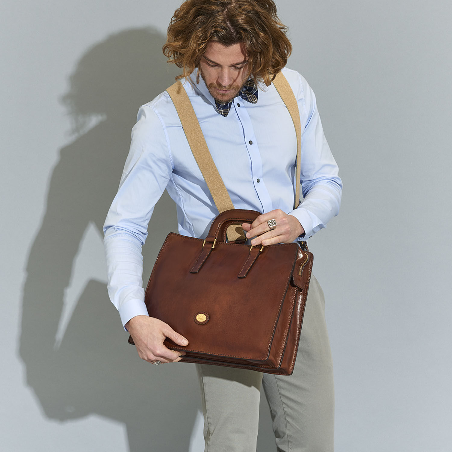 The Bridge Story Uomo Aktentasche 40cm - 06426901 Braun/Gold The Bridge Story Uomo Aktentasche 40cm - 06426901 Braun/Gold