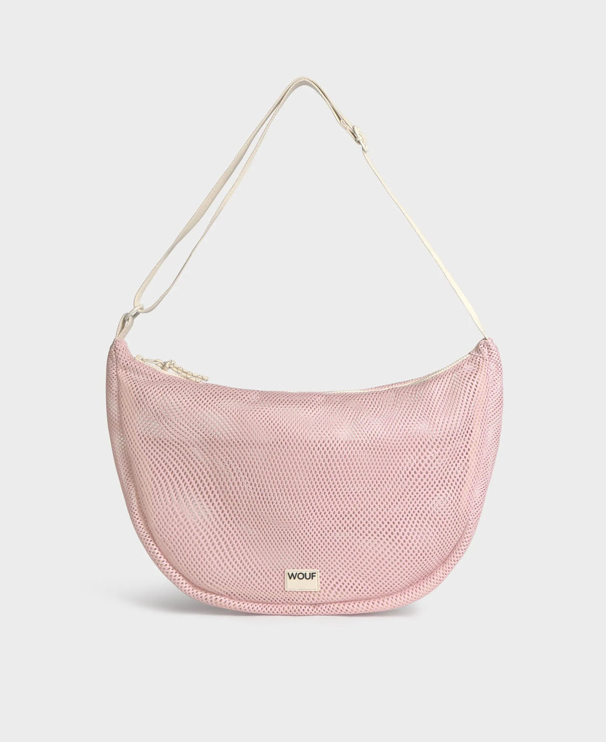 Wouf Mesh Collection Large Crossbody Bag Blush