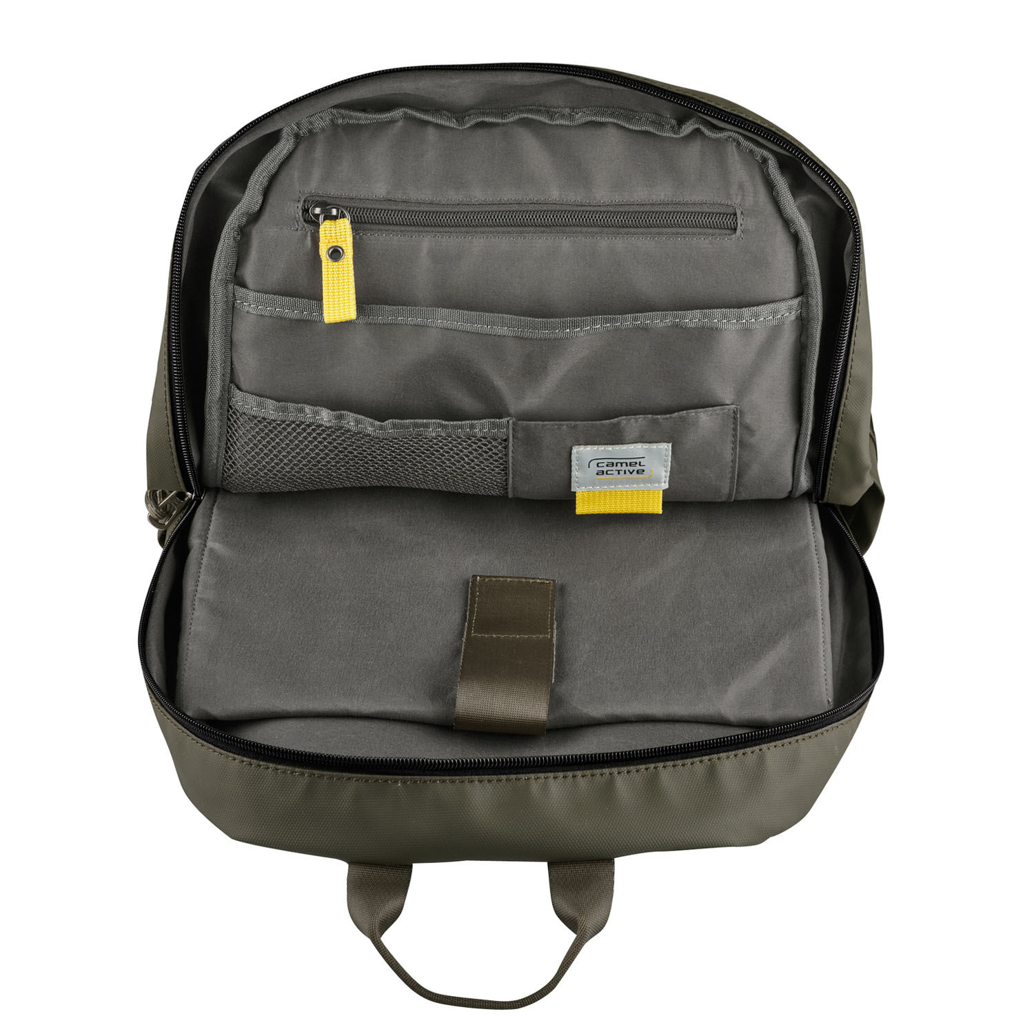 Camel Active Explore Rucksack M aus recyceltem Nylon Khaki