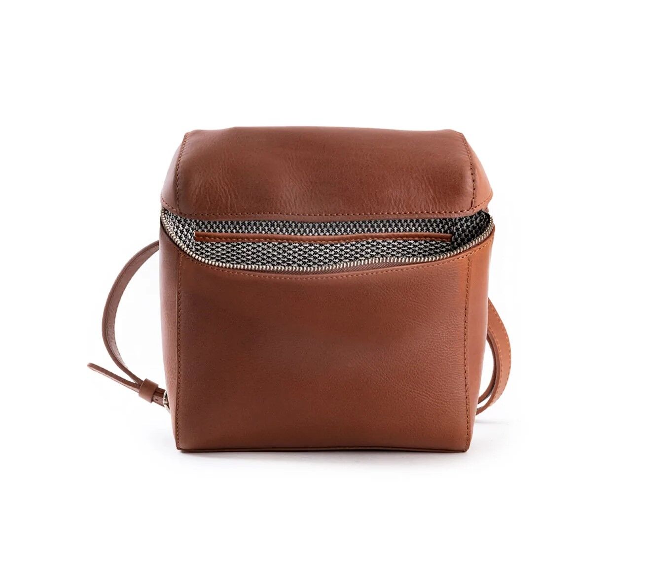 Harold's Box kleine Schultertasche/Rucksack Omega cognac