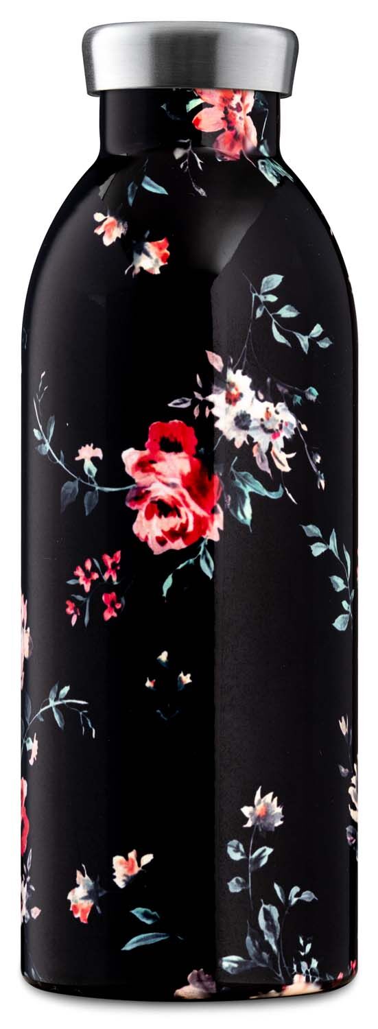 24Bottles® Clima Bottle Floral 500ml Ebony Rose