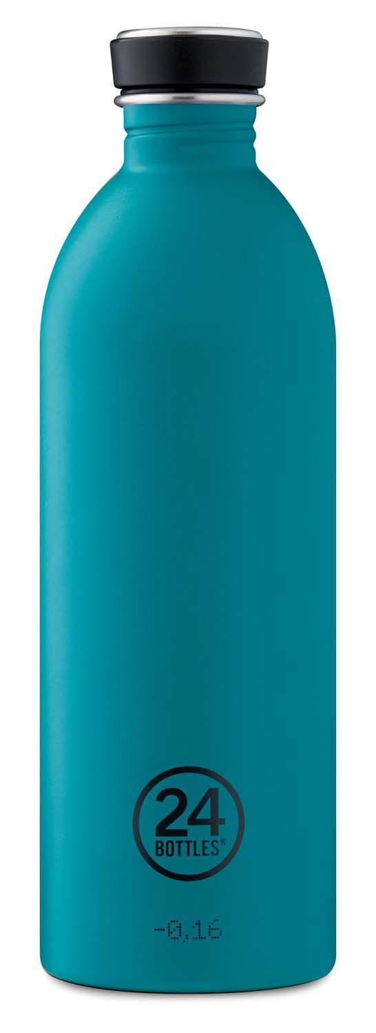 24Bottles Blau Trinkflasche Aus Edelstahl 1000 Ml, Personalisierbar, Urban Bottle Atlantic Bay - Bild 3
