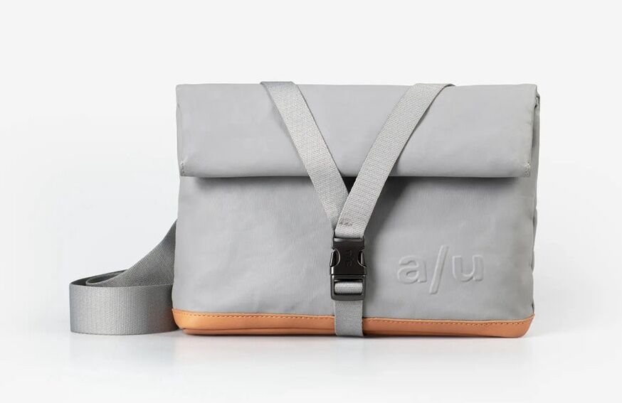 aunts & uncles Japan Yao Rolltop-Umhängetasche circular grey