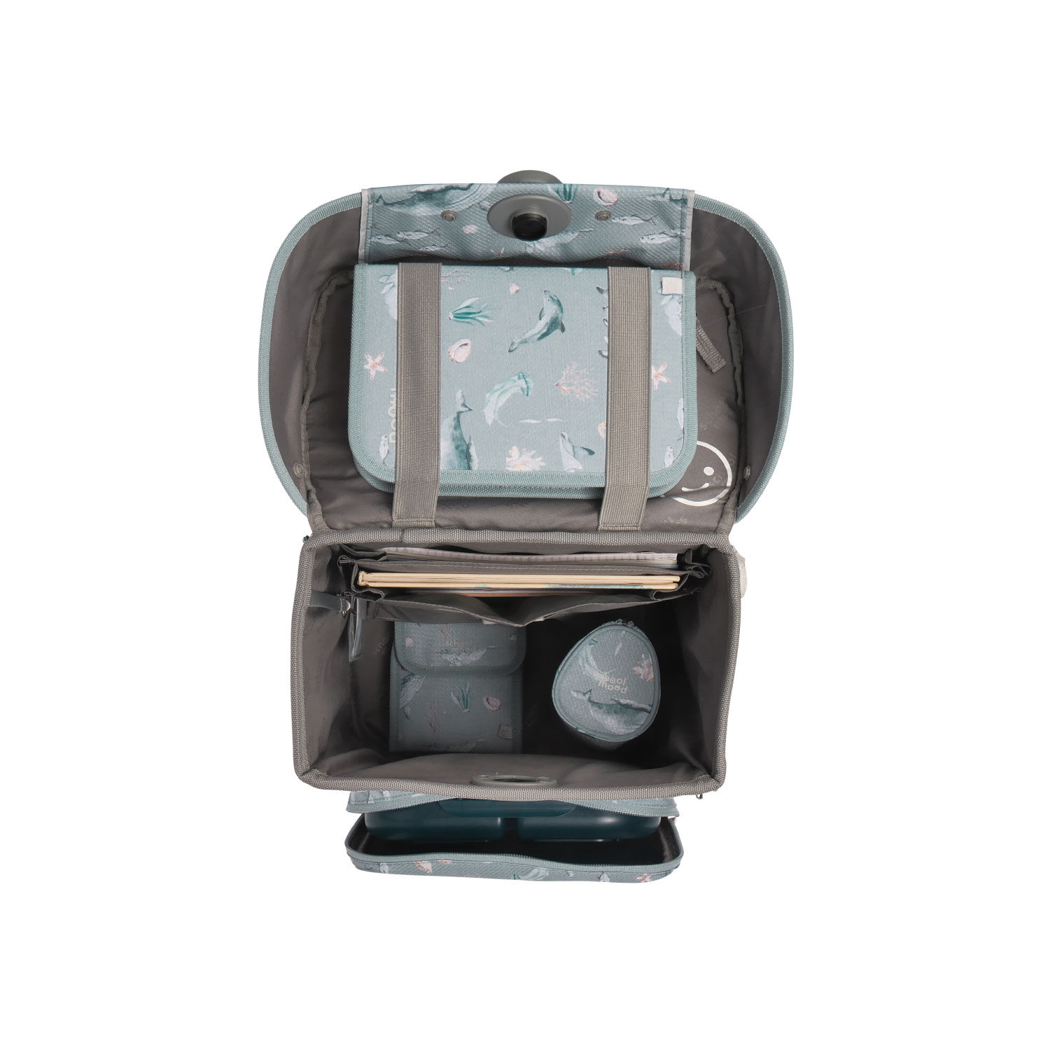 School-Mood Champion Maxx Nordic Collection, 7-tlg. Schulranzenset Aqua