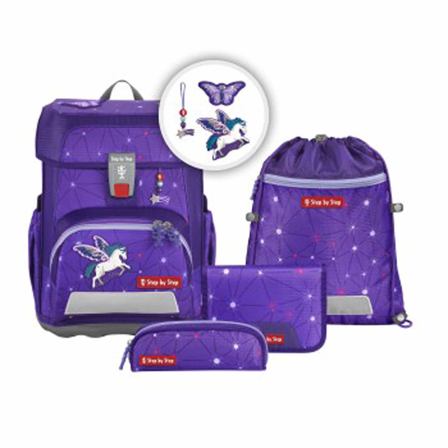 Step by Step CLOUD Schulranzen-Set, 5-teilig Dreamy Pegasus Shadow