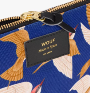 Wouf Accessories Large Pouch Bag Recycled Collection Blue Birds