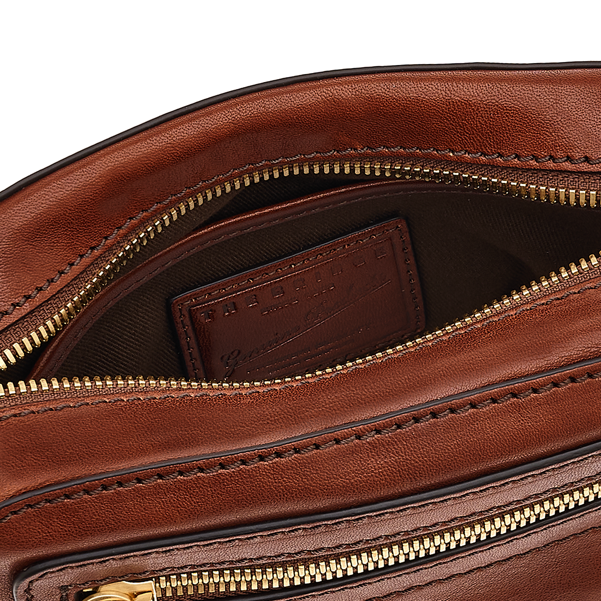 The Bridge Alberto Schultertasche Braun/Gold The Bridge Alberto Schultertasche Braun/Gold