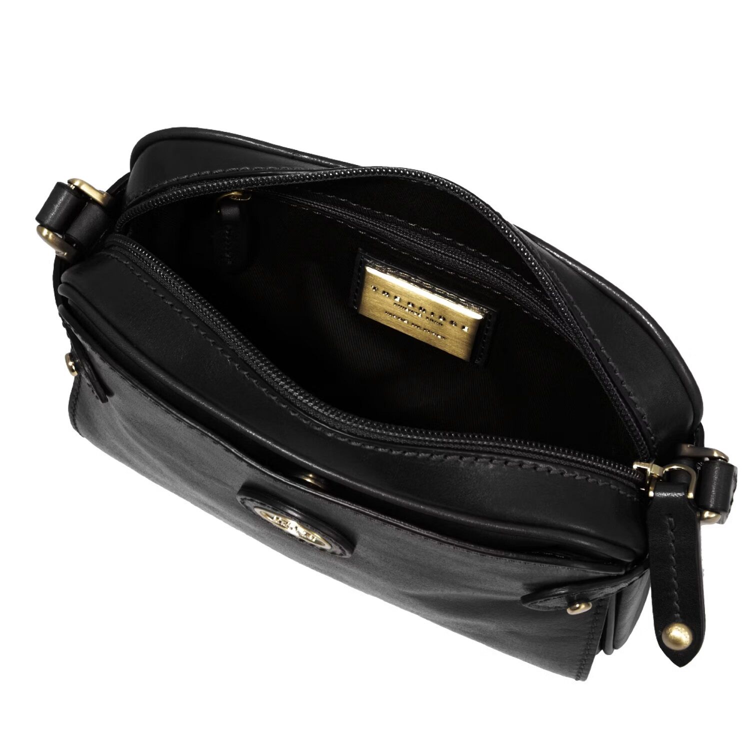 The Bridge Story Donna Mini-Bag Schultertasche 04005801 Schwarz/Gold The Bridge Story Donna Mini-Bag Schultertasche 04005801 Schwarz/Gold