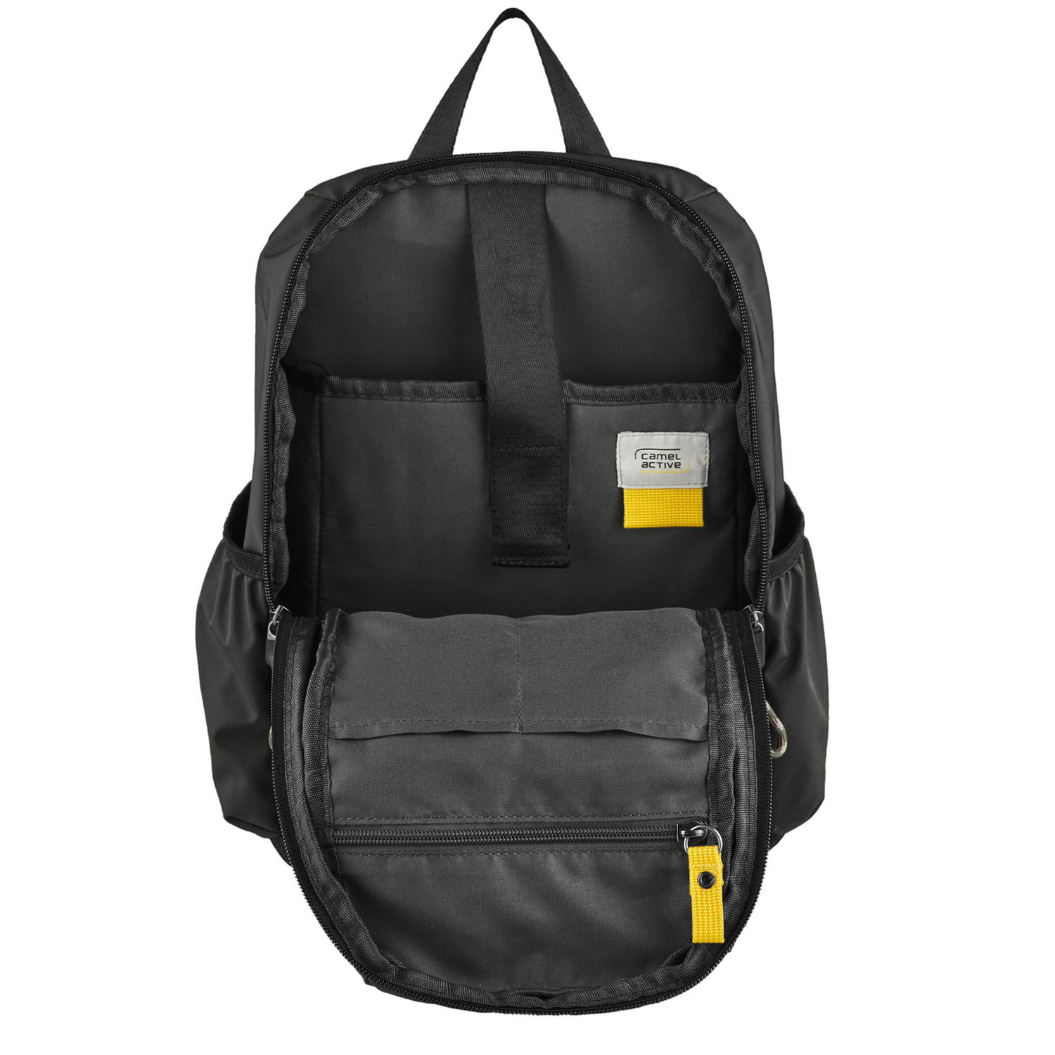 Camel Active Terra Backpack M aus recyceltem Nylon 4223 Schwarz