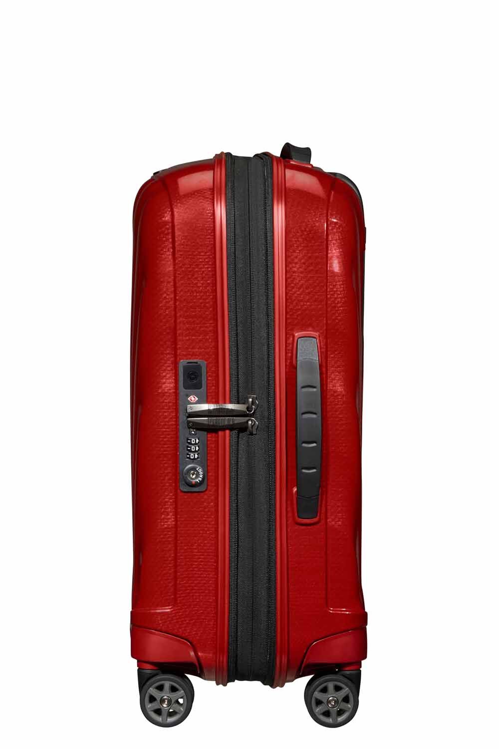 Samsonite C-Lite Trolley mit 4 Rollen erweiterbar 55cm + GRATIS HOTELGUTSCHEIN Chili Red