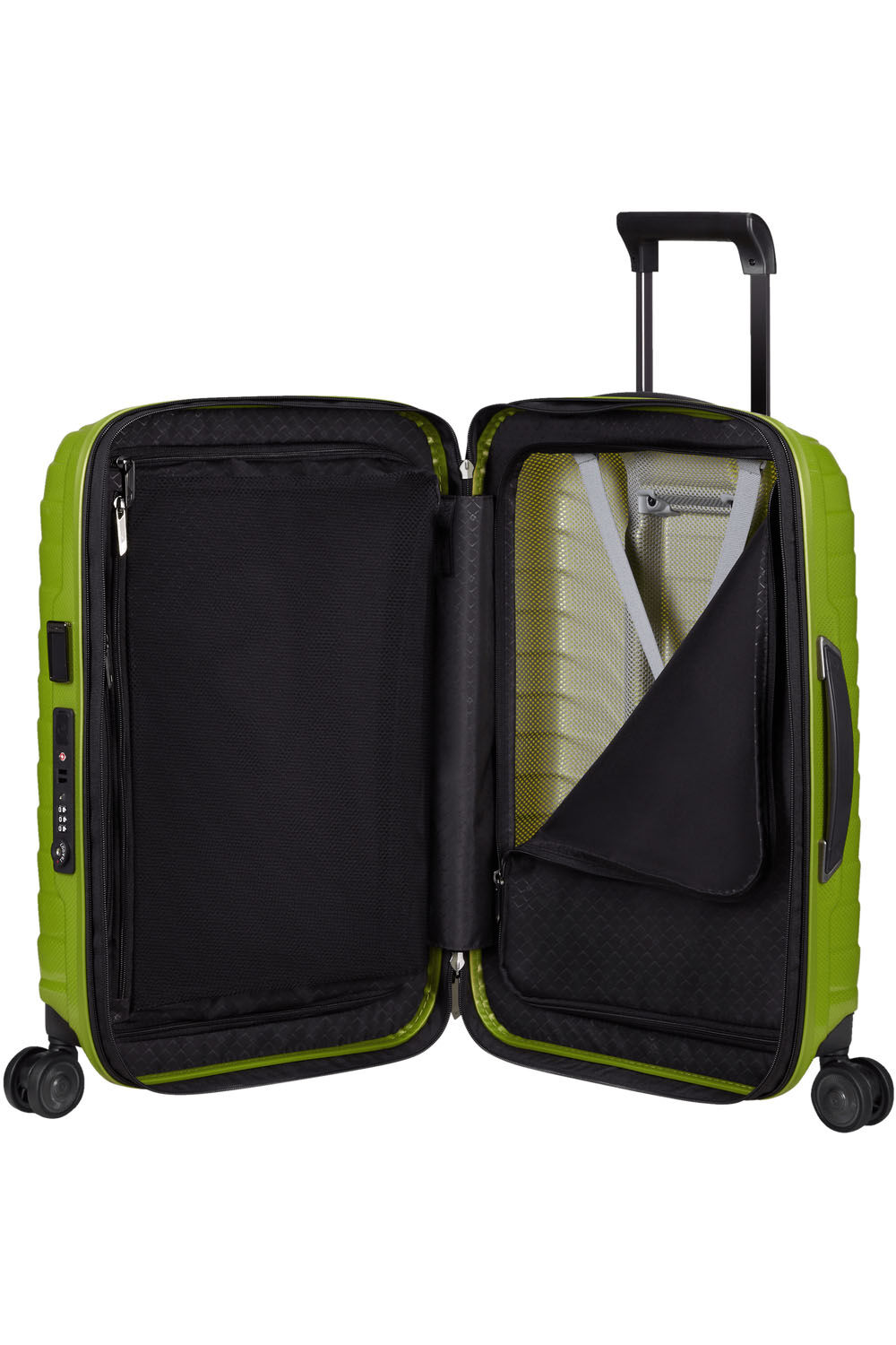 Samsonite Proxis Trolley mit 4 Rollen erweiterbar 55cm (20/23cm) + GRATIS HOTELGUTSCHEIN Lime