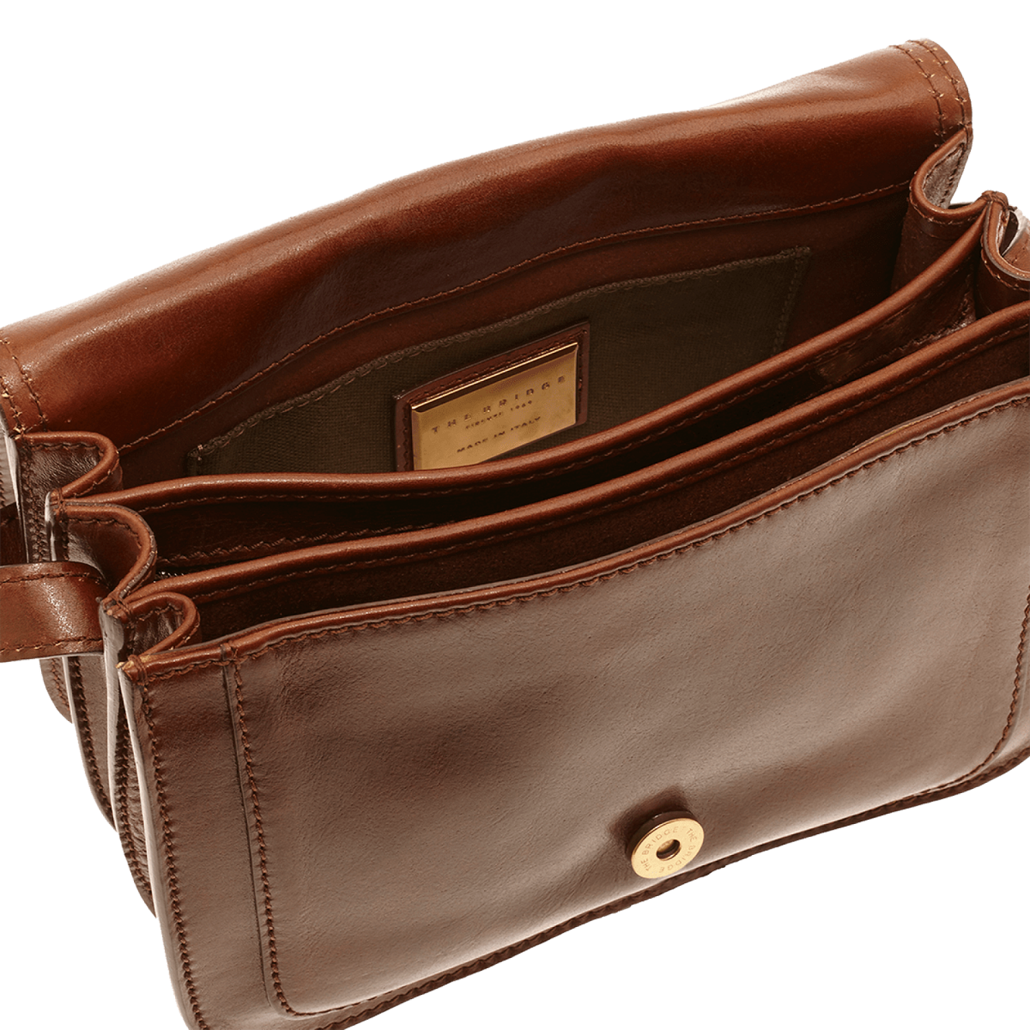 The Bridge Story Donna Schultertasche 24cm Braun/Gold