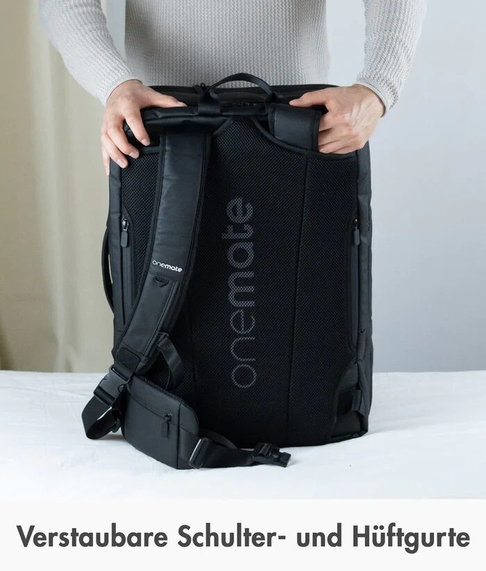 onemate Travel Backpack Ultimate Reisegepäckrucksack 40L Schwarz onemate Travel Backpack Ultimate Reisegepäckrucksack 40L Schwarz