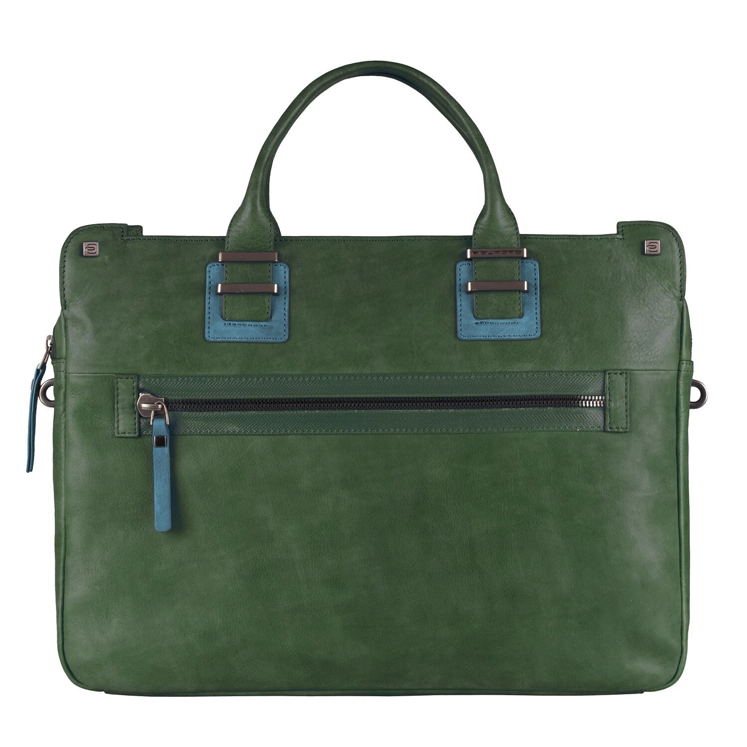 Piquadro TAU Doppelgriff-Laptoptasche mit Fach für Tablet und Inneneinteilung forest green