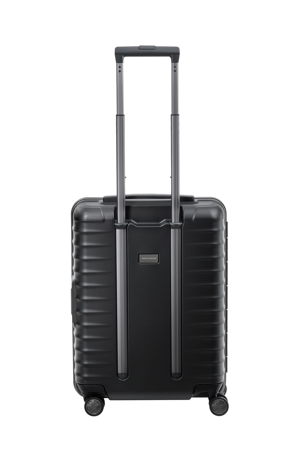 TITAN Litron Frame Trolley S, Handgepäck-Koffer mit Vortasche + Gratis Hotelgutschein Schwarz