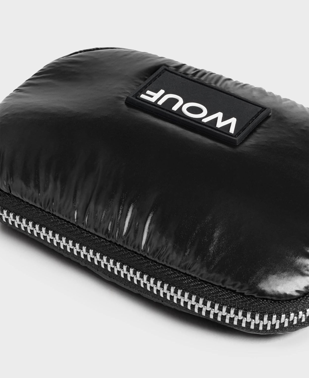 Wouf Quilted Collection Crossbody Coin Purse -Glossy Black Wouf Quilted Collection Crossbody Coin Purse -Glossy Black