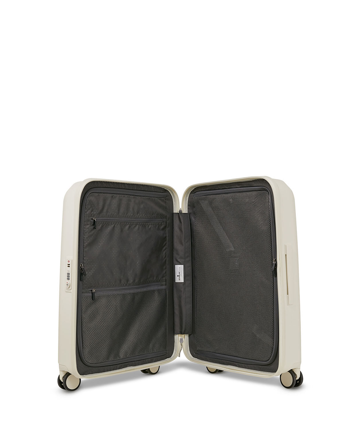 ECHOLAC Panda Koffer L 4-Rollen Ivory White