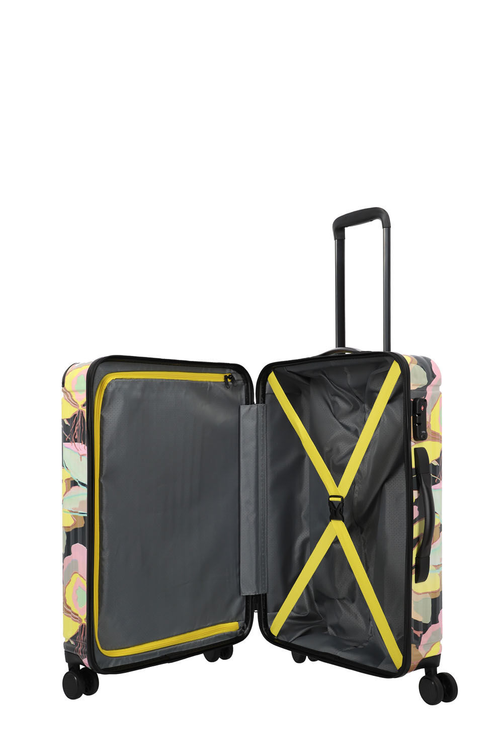 Travelite Cruise 4-Rad Trolley M Gelbe Orchidee