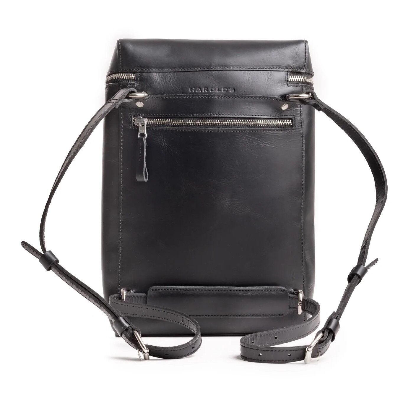Harold's Box Schultertasche/Rucksack Omega hochkant schwarz