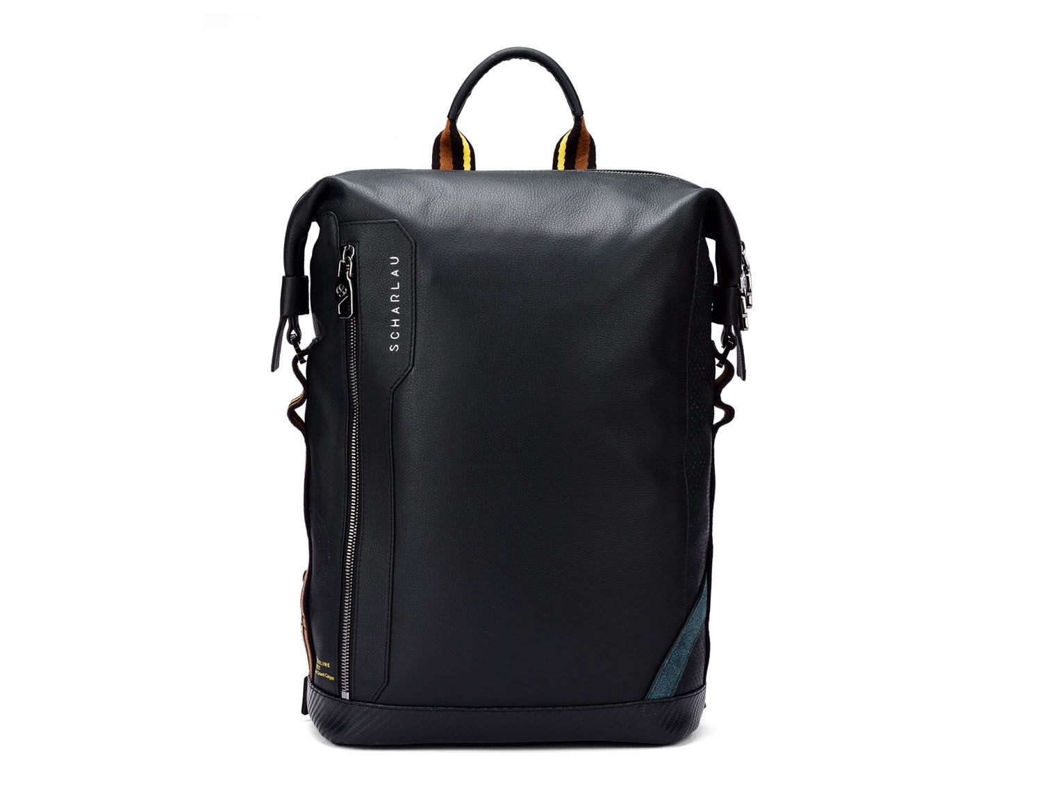 SCHARLAU Slackline RONJA Leder Rucksack für 13" Laptopfach Black