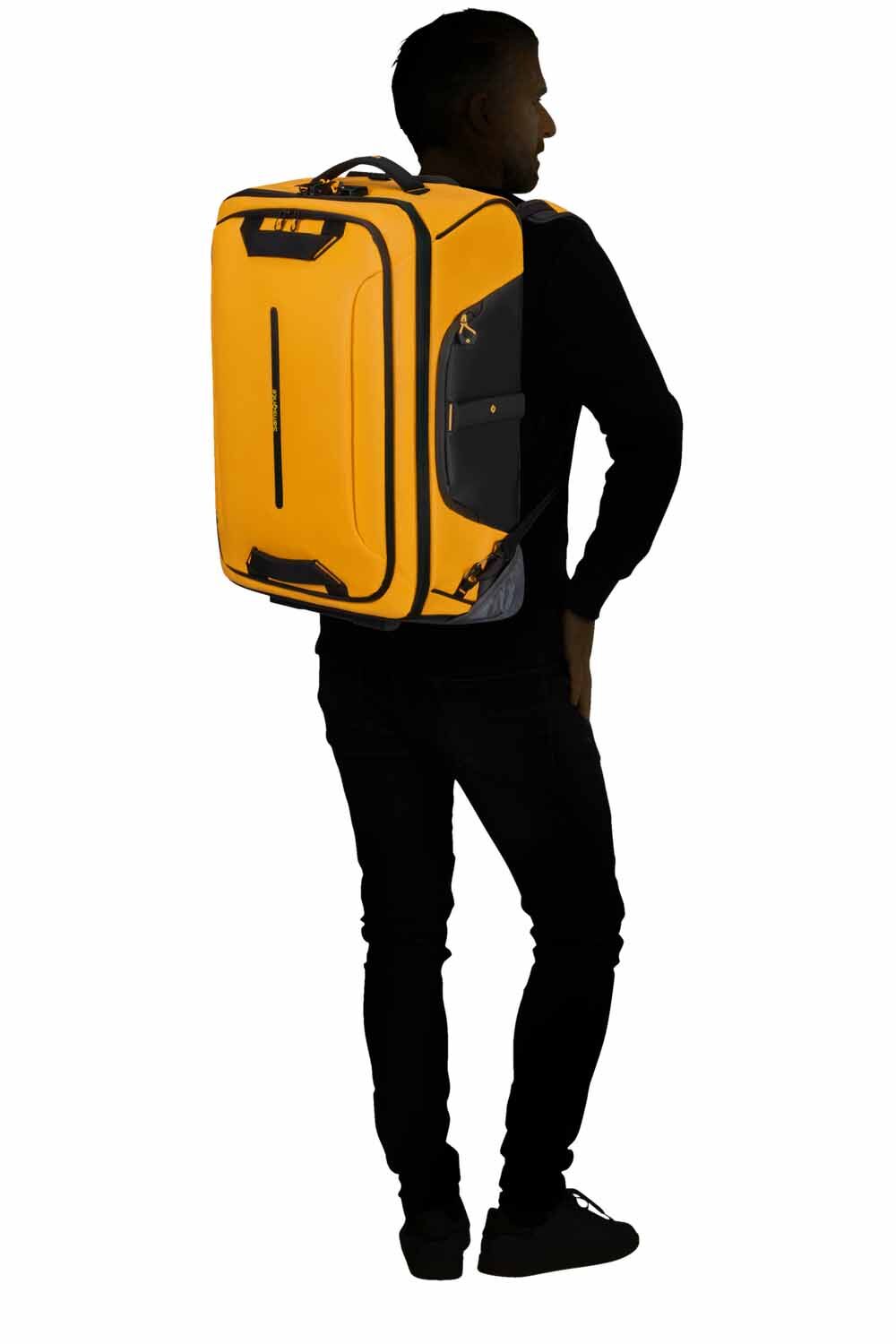 Samsonite Ecodiver Reisetasche/Rucksack mit Rollen 55cm + GRATIS HOTELGUTSCHEIN Gelb