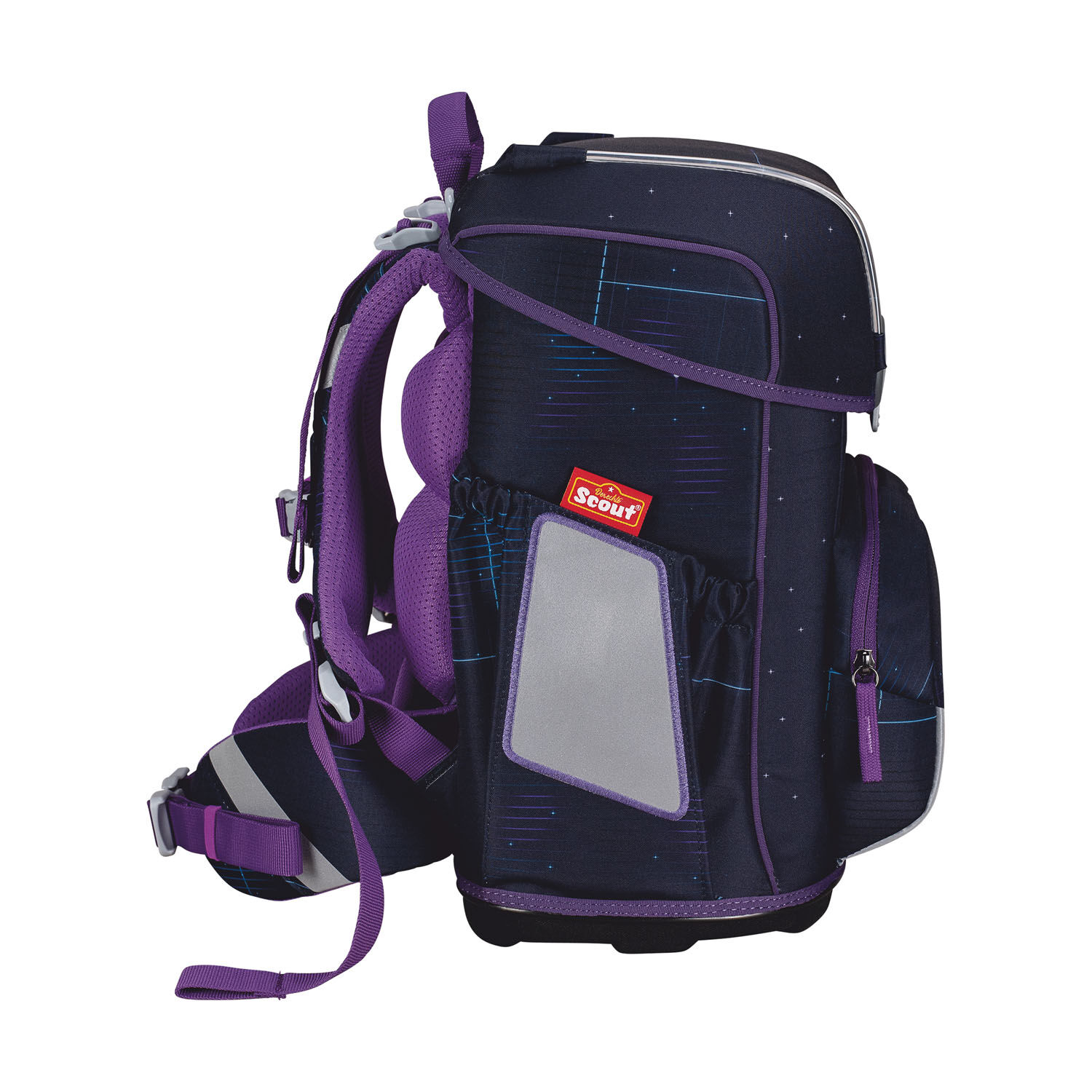 Scout Neo Exklusiv Safety Light Schulranzen-Set 5-teilig Spooky Starlight