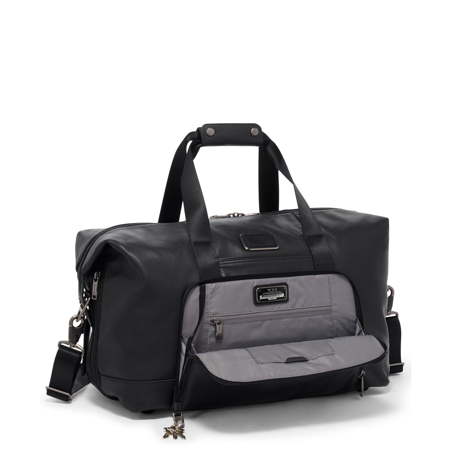 Tumi Alpha 3 Double Expansion Leder-Reisetasche + GRATIS HOTELGUTSCHEIN Black
