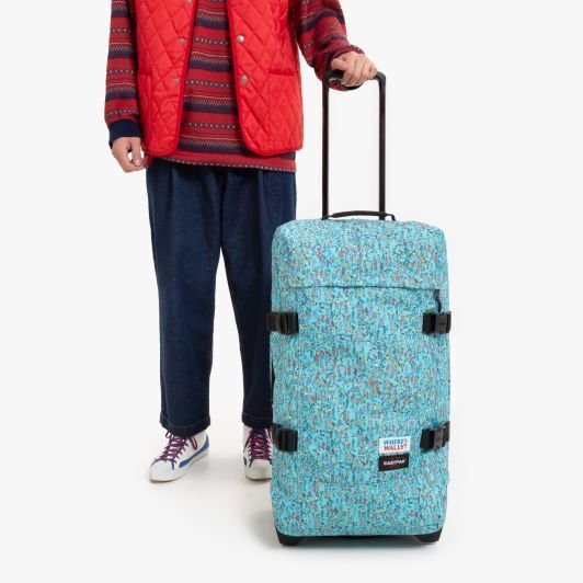 Eastpak Tranverz M Trolley 2 Rollen Where's Wally Pattern Blue