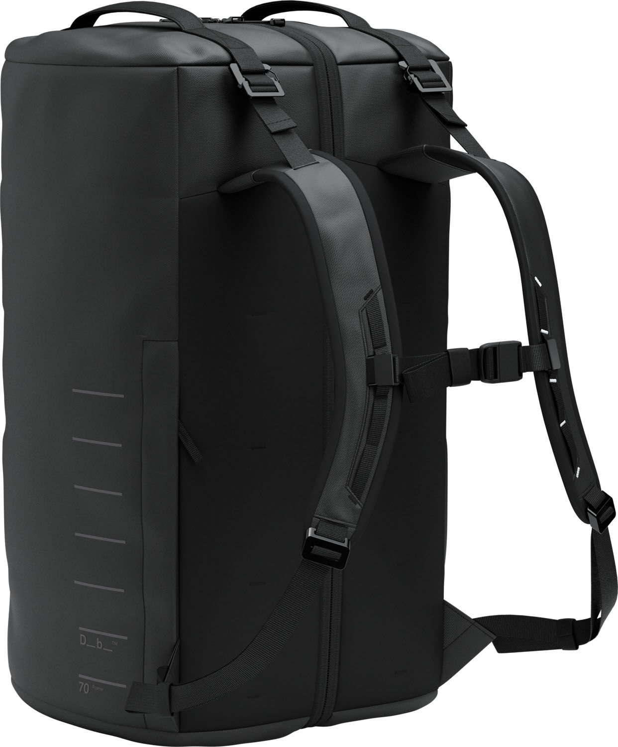 D_b_ Roamer Pro Split Duffel / Backpack 70L Black Out