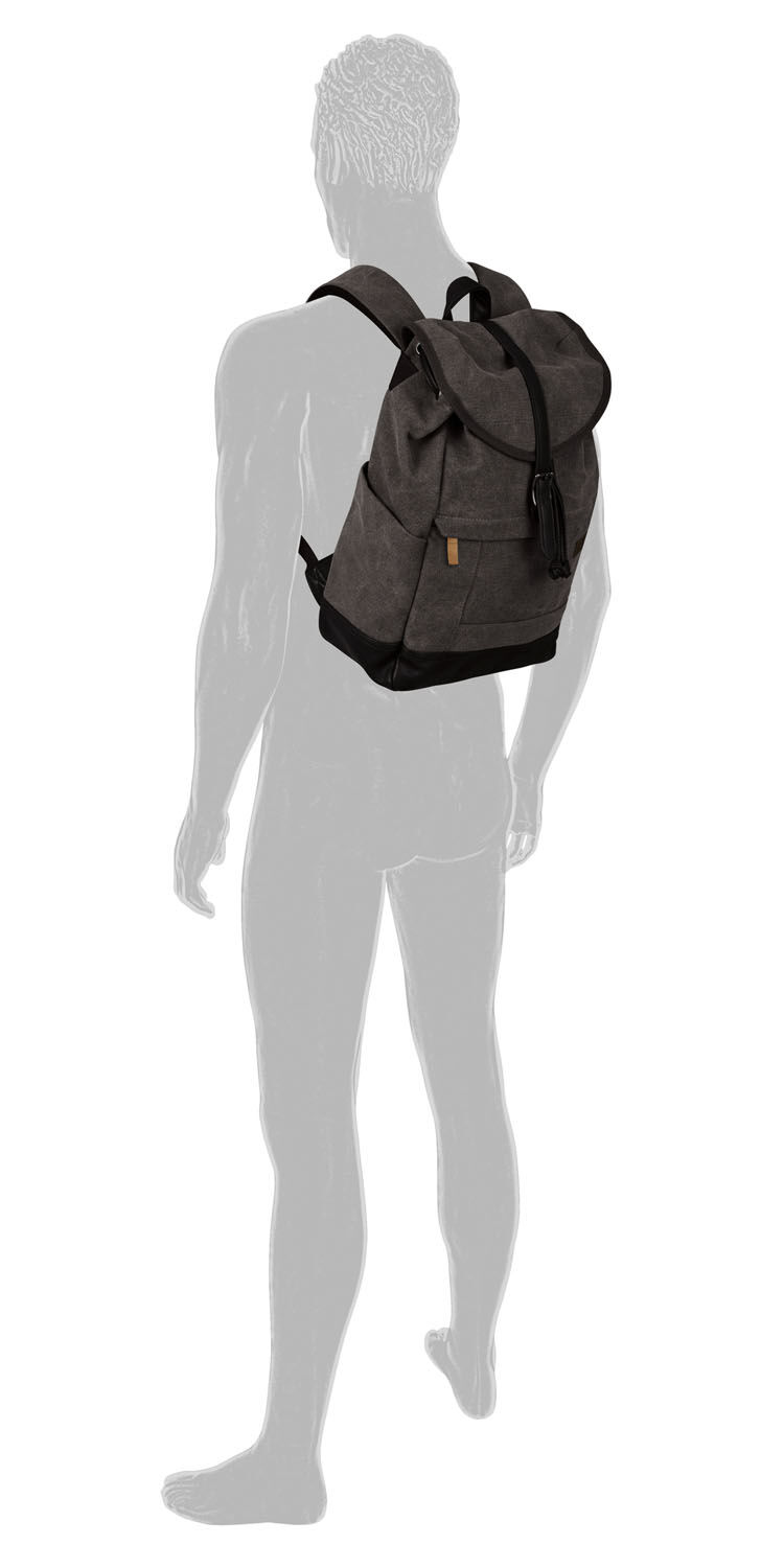 Camel Active AIR Canvas Rucksack L Dark Grey