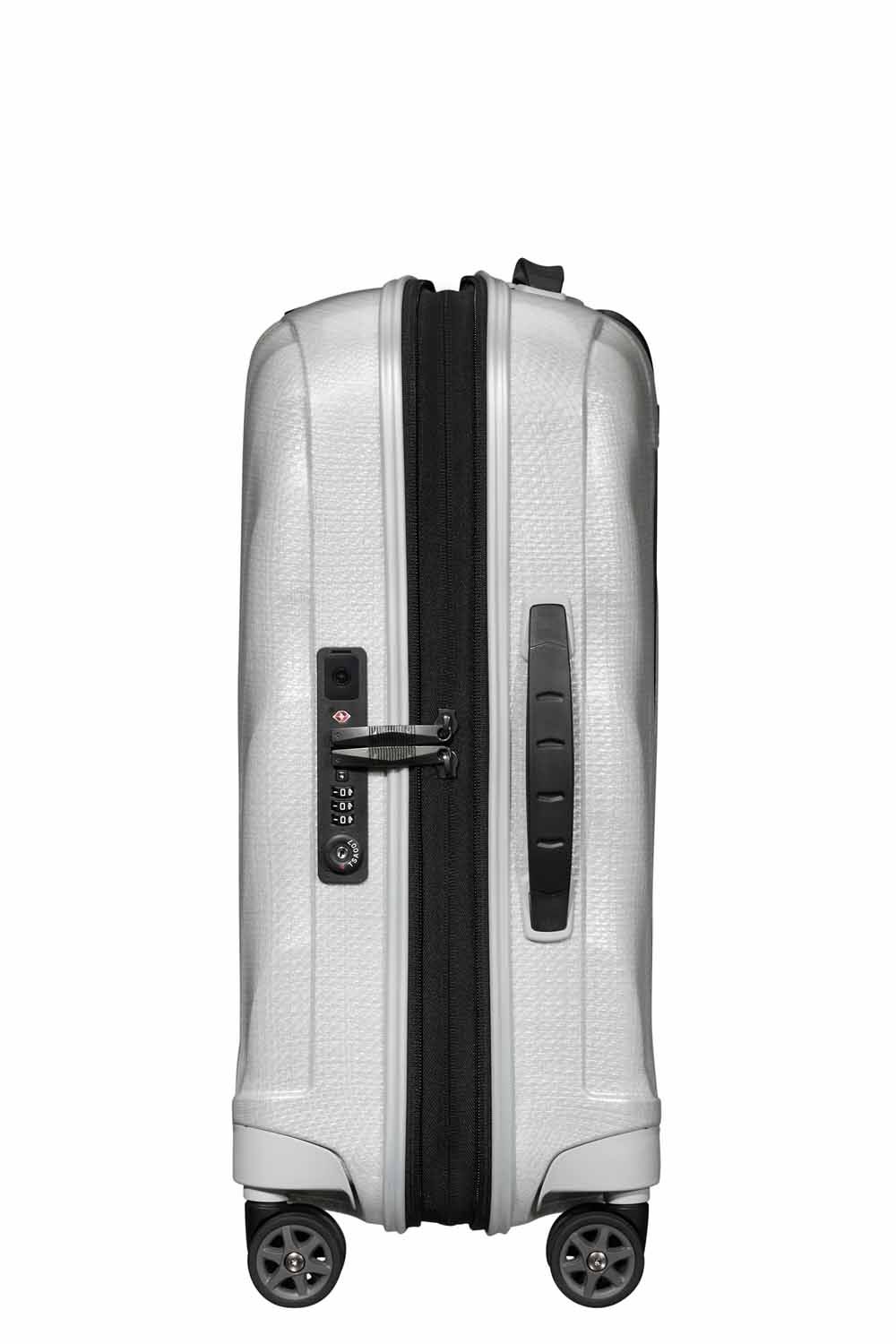 Samsonite C-Lite Trolley mit 4 Rollen erweiterbar 55cm + GRATIS HOTELGUTSCHEIN Off White