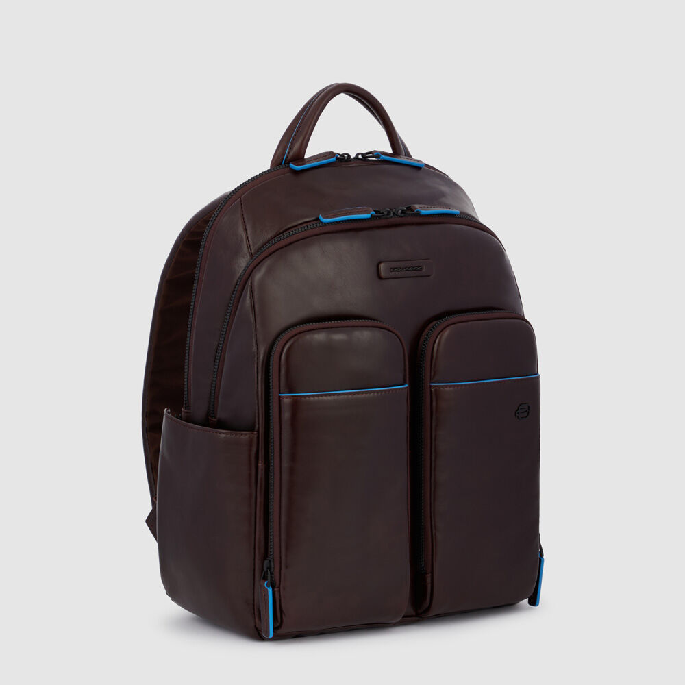 Piquadro Blue Square Revamp Laptoprucksack mit iPad®-Fach, RFID-Blocker Mahagoni