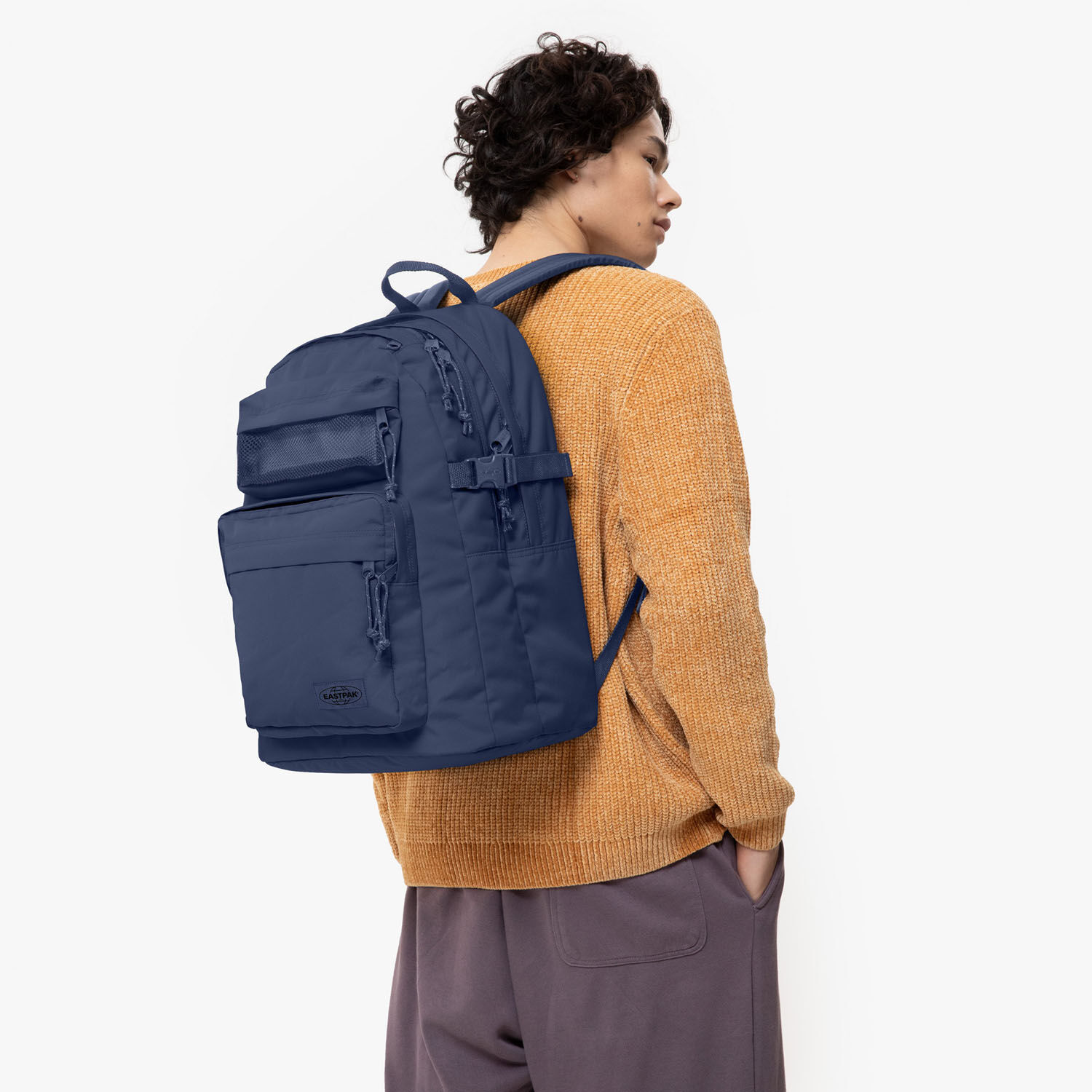 Eastpak Double PRO Rucksack mit zwei Vordertaschen Boat Navy