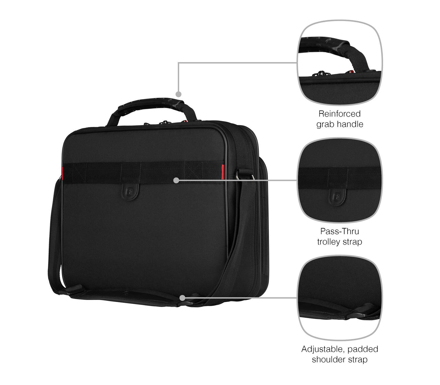 Wenger Legacy 16-Zoll-Laptop-Aktentasche Schwarz