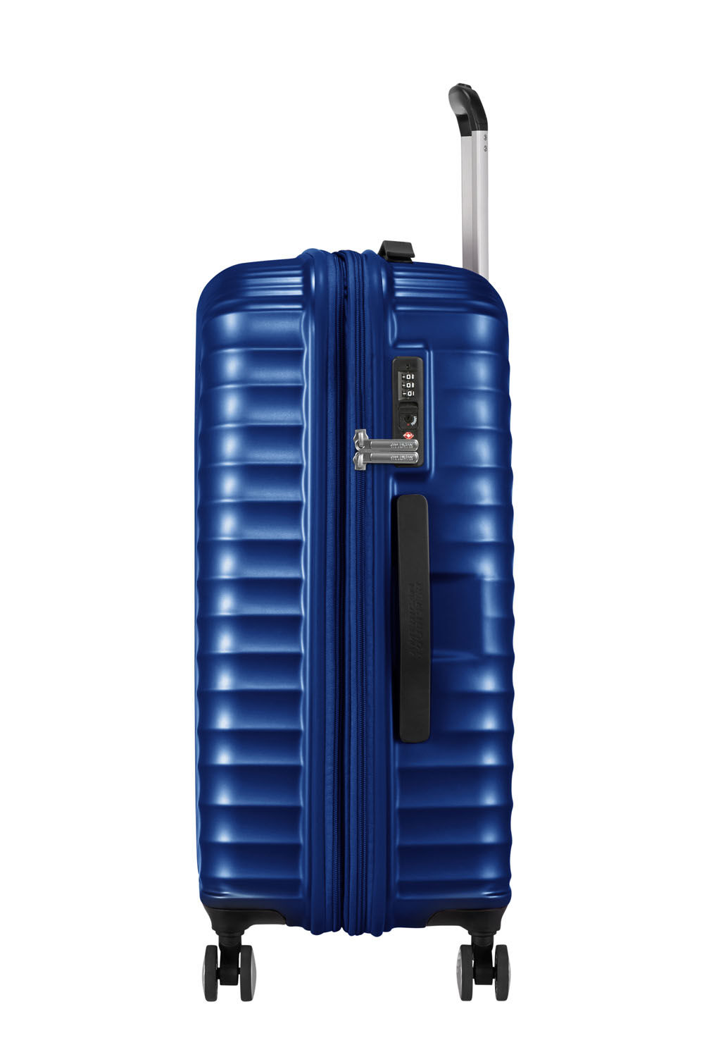 American Tourister Jetglam Trolley mit 4 Rollen 67cm erweiterbar Metallic Blue American Tourister Jetglam Trolley mit 4 Rollen 67cm erweiterbar Metallic Blue