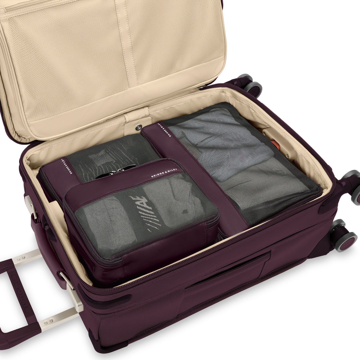 Briggs & Riley Travel Essentials Carry On Packing Cube 3-teilige Set Plum