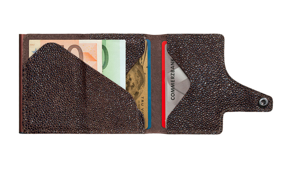 Tru Virtu Click & Slide Wallet *Special Edition* Sting Ray Brown/Brown Tru Virtu Click & Slide Wallet *Special Edition* Sting Ray Brown/Brown