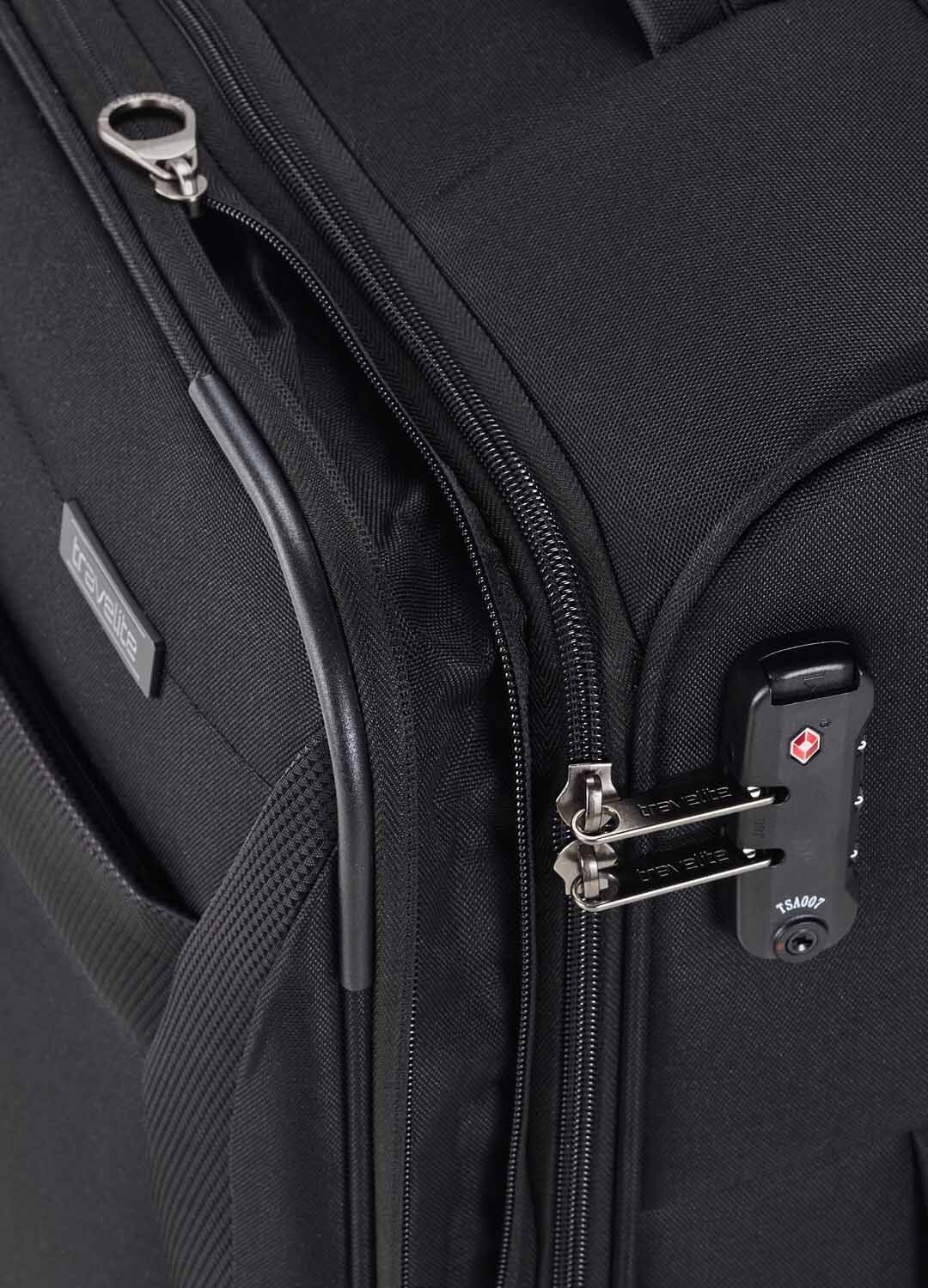 Travelite CHIOS 4-tlg. Koffer-Set 4w L/M erw., Reisetasche + Beautycase Schwarz