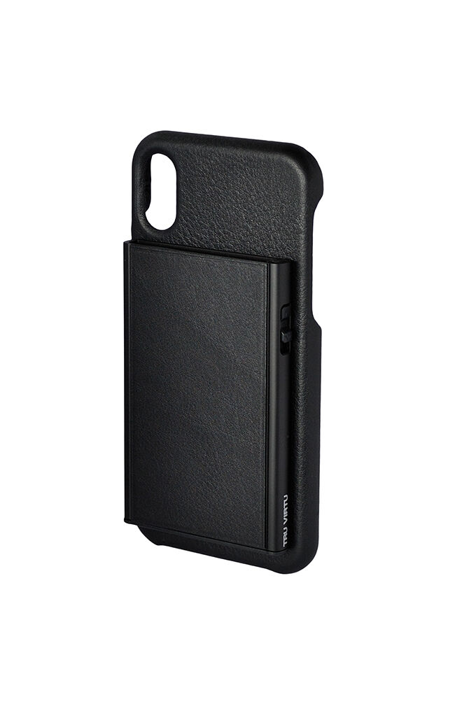 Tru Virtu Click & Slide Pay & Phone Kartenetui und Smartphoneülle - iPhone X Nappa Black/Black Tru Virtu Click & Slide Pay & Phone Kartenetui und Smartphoneülle - iPhone X Nappa Black/Black