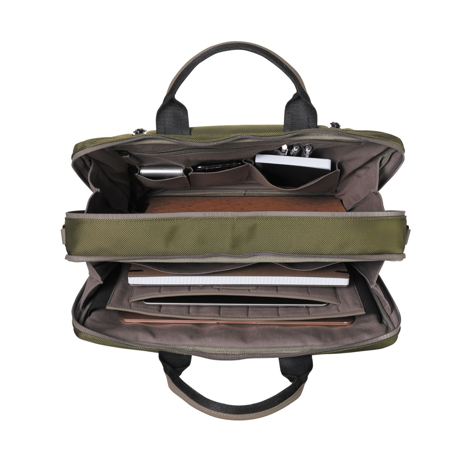 Leonhard Heyden Helsinki RV-Aktenmappe 2 Fächer Oliv