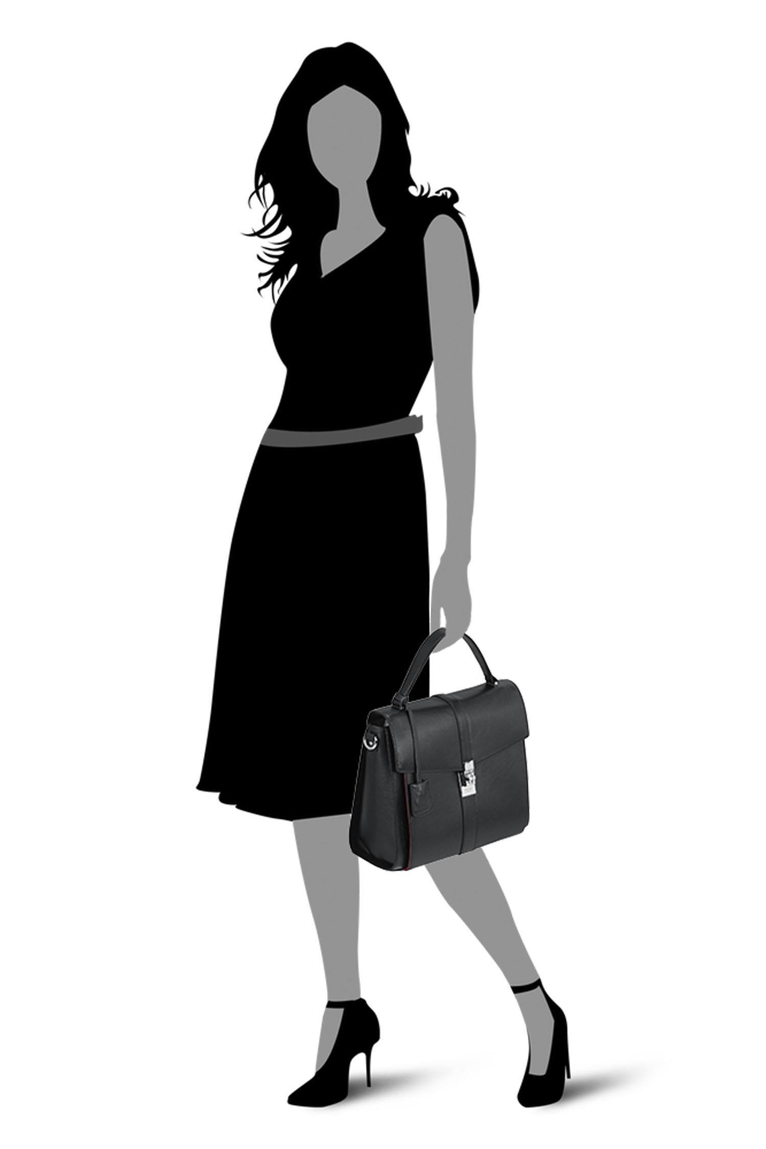 Picard Fan Damentasche aus Leder 9017 Schwarz