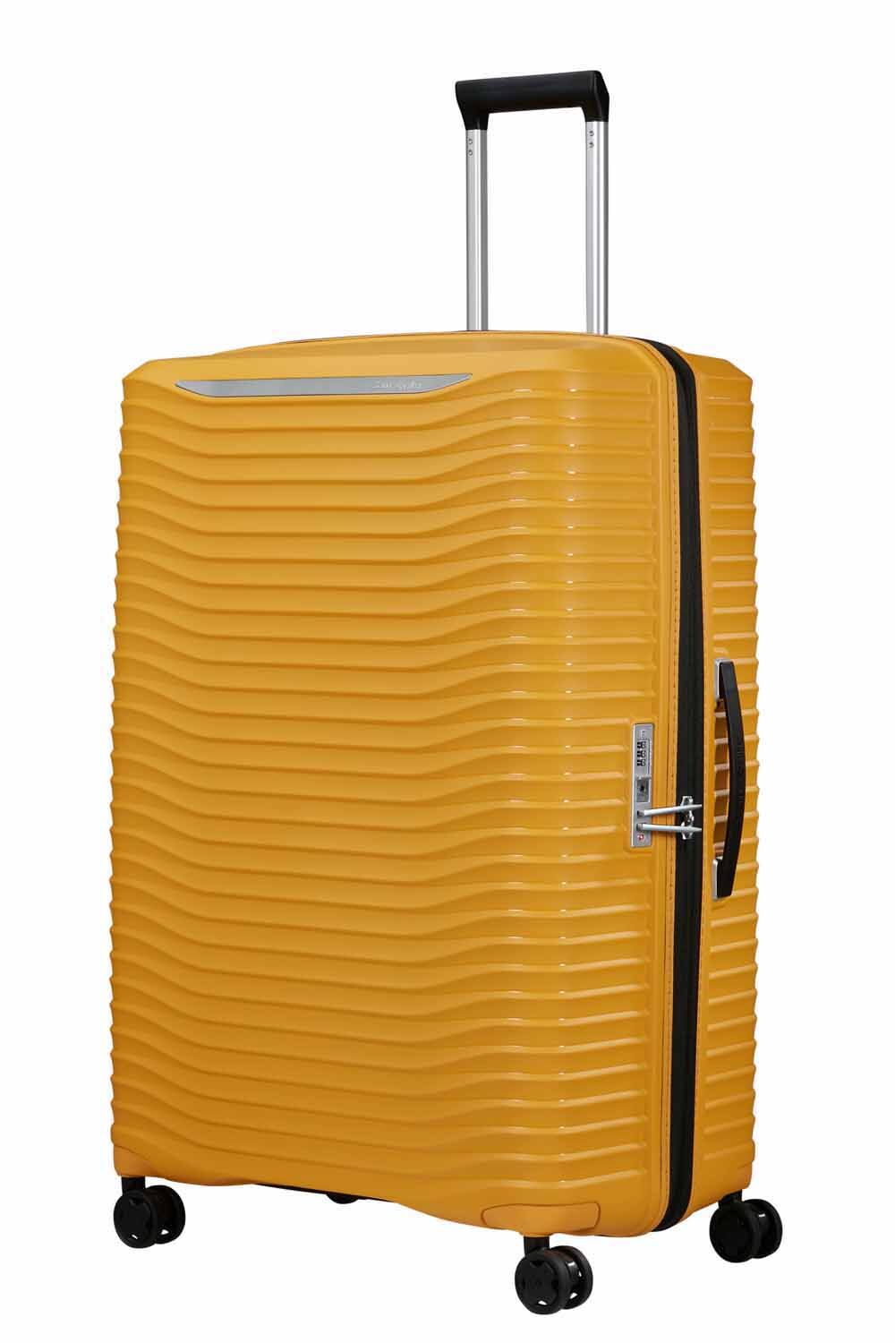 Samsonite Upscape Trolley mit 4 Rollen erweiterbar 81cm + GRATIS HOTELGUTSCHEIN Gelb